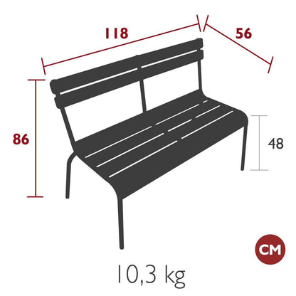 BANC À DOSSIER 2/3 PLACES LUXEMBOURG FERMOB