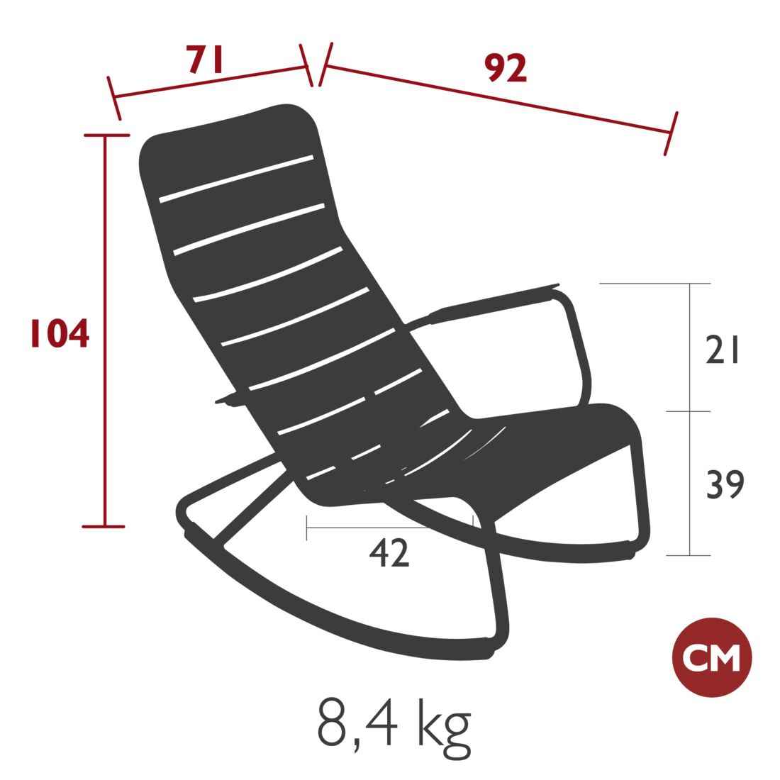 ROCKING CHAIR LUXEMBOURG FERMOB