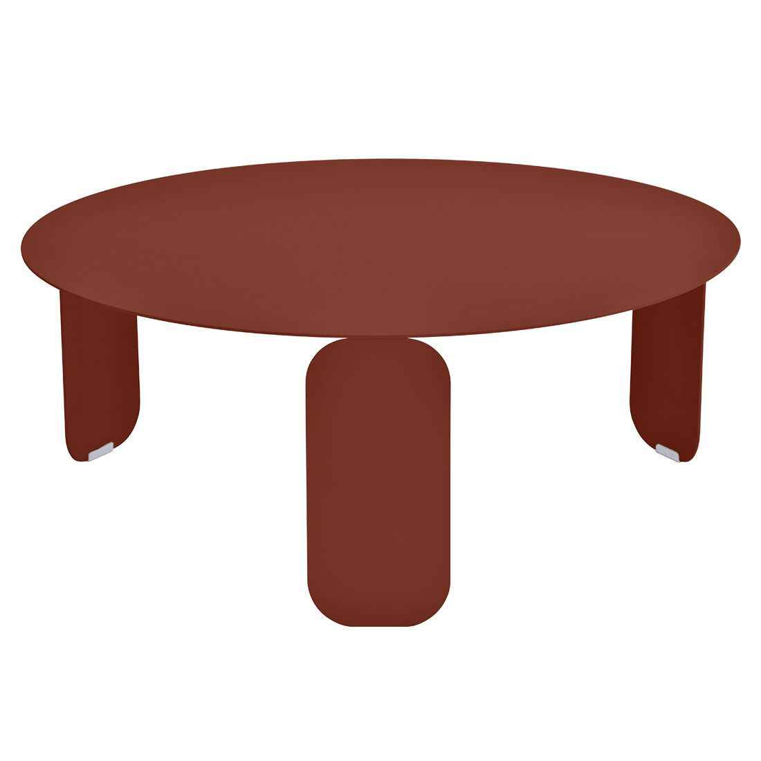TABLE BASSE BEBOP Ø 80 CM FERMOB Ocre rouge