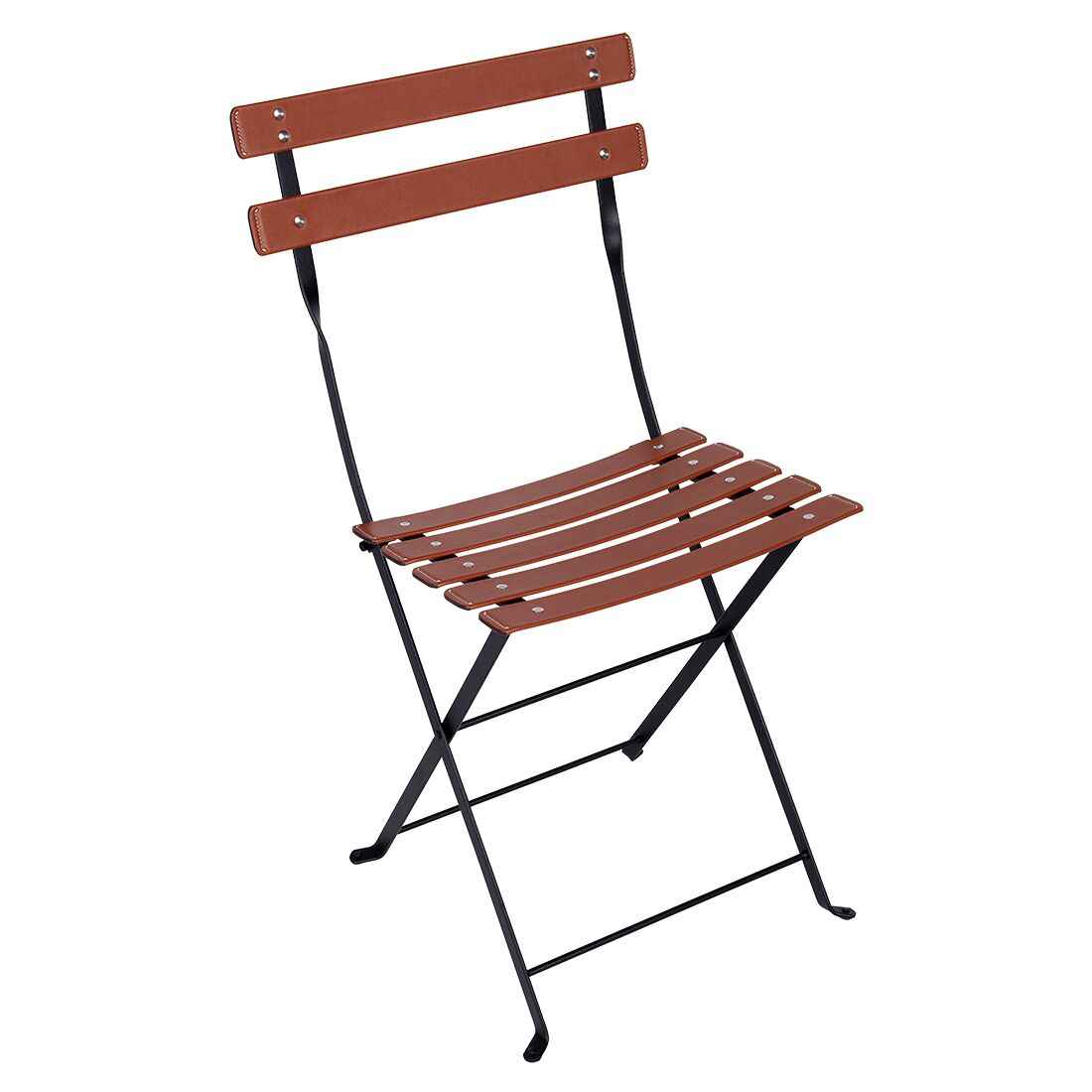 CHAISE CUIR BISTRO FERMOB Réglisse