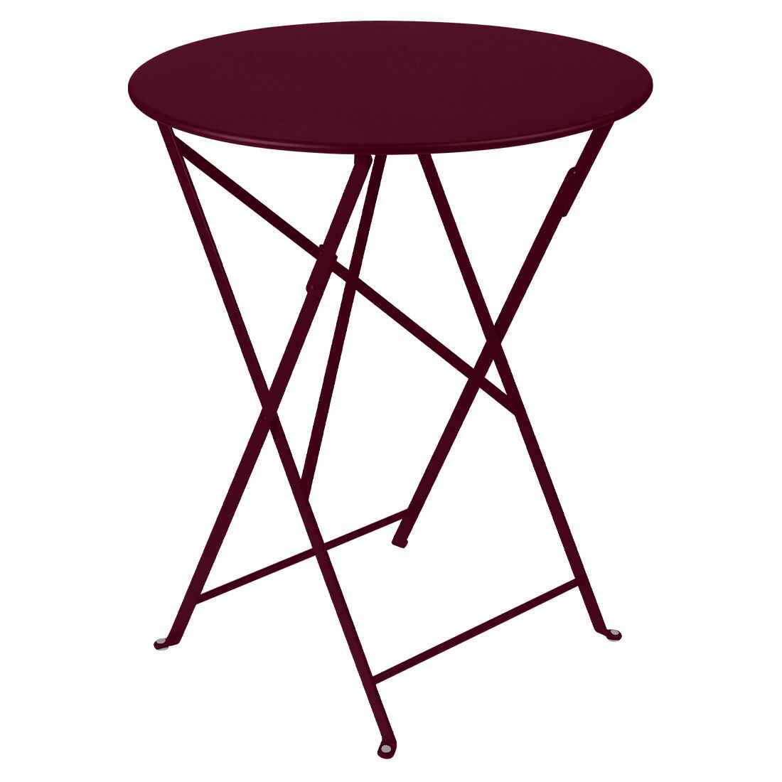 TABLE RONDE BISTRO Ø 60 CM FERMOB Cerise noire