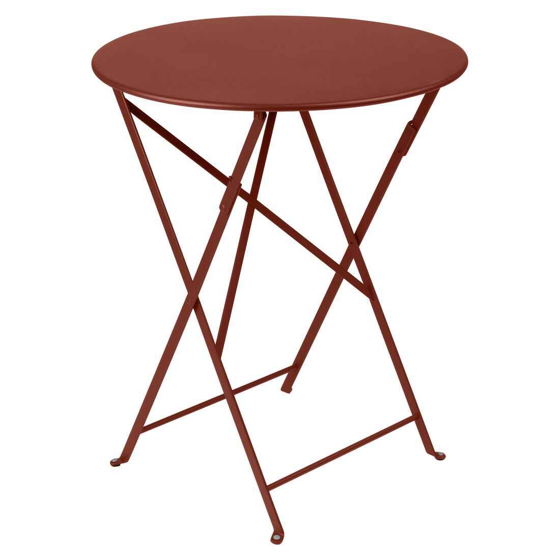 TABLE RONDE BISTRO Ø 60 CM FERMOB Ocre rouge