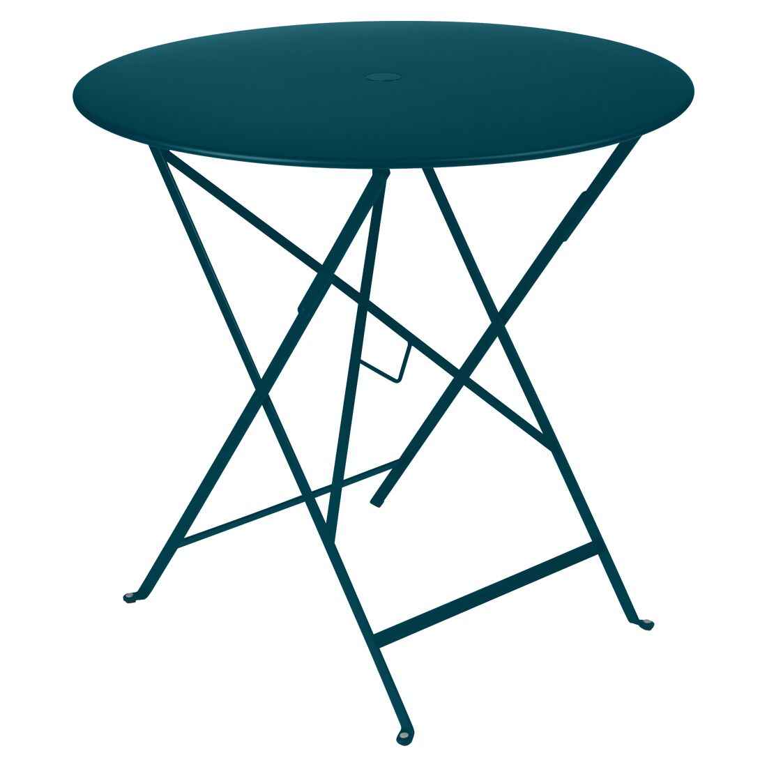 TABLE RONDE BISTRO Ø 77 CM FERMOB Bleu acapulco
