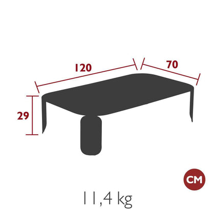 TABLE BASSE BEBOP 120*70 CM FERMOB