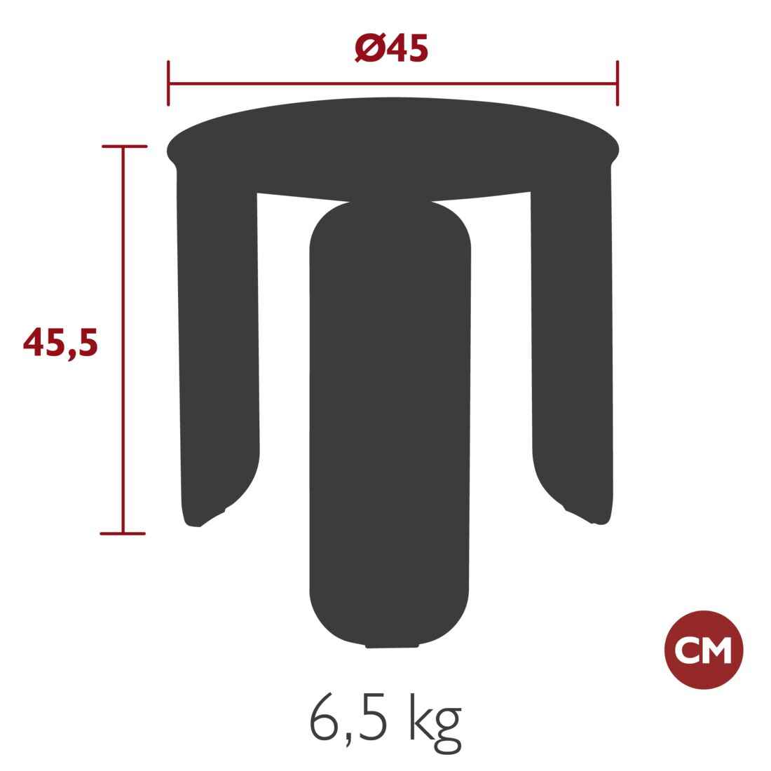 TABLE BASSE BEBOP Ø 45 CM FERMOB