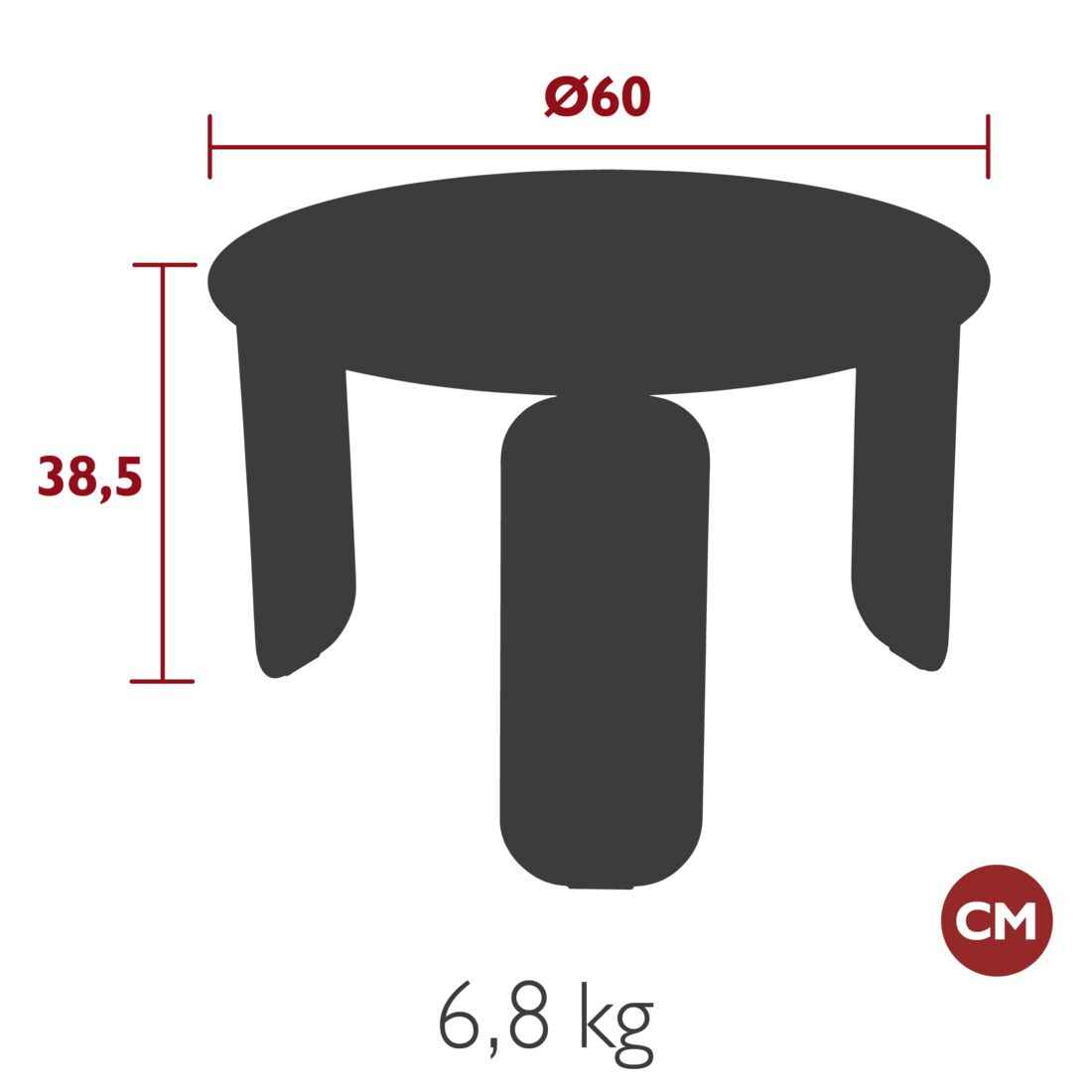 TABLE BASSE BEBOP Ø 60 CM FERMOB