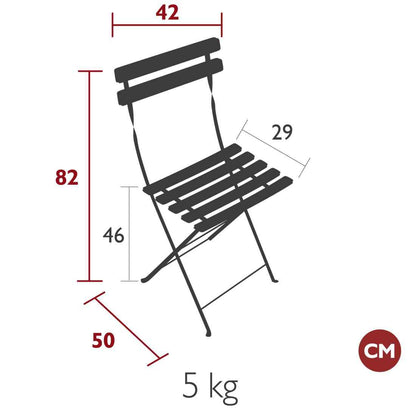CHAISE CUIR BISTRO FERMOB