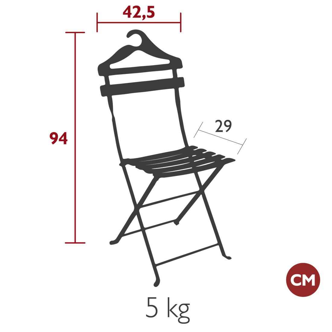 CHAISE VALET BISTRO FERMOB