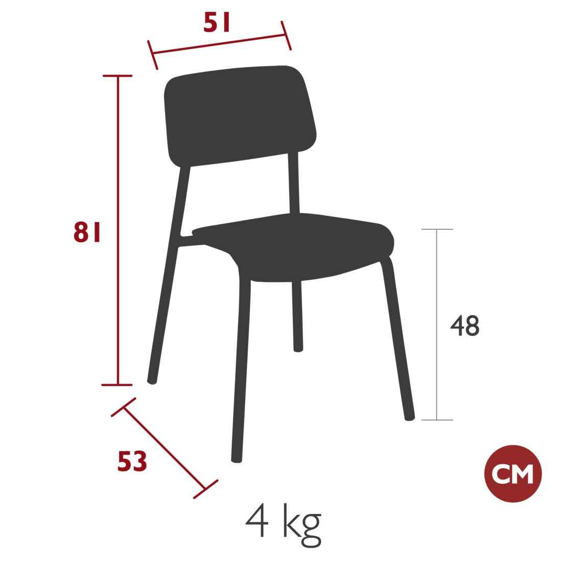 CHAISE CHÊNE STUDIE FERMOB