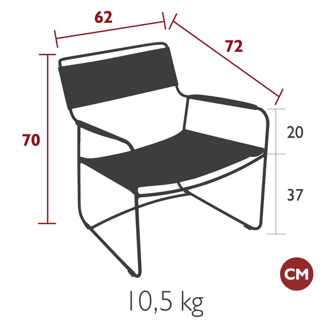 FAUTEUIL BAS CUIR SURPRISING FERMOB