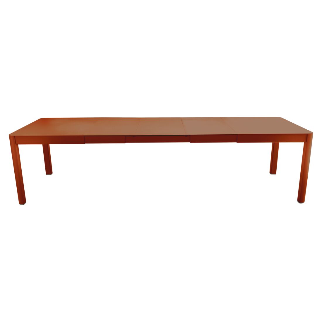 TABLE 3 ALLONGES XL RIBAMBELLE 149/299 X 100 CM FERMOB Orange confite
