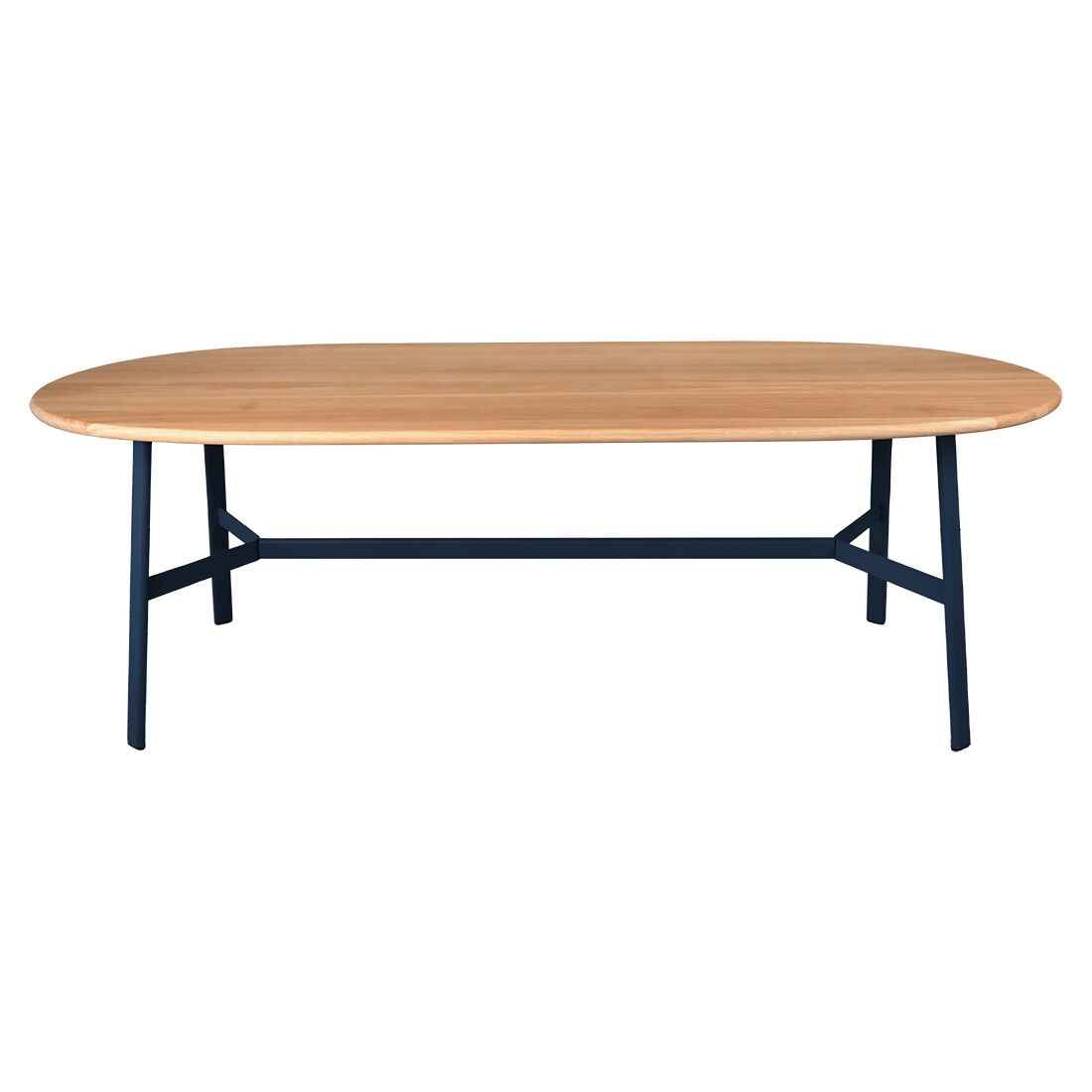 TABLE CHÊNE OVALE SO'O 220 X 95 CM FERMOB Bleu abysse