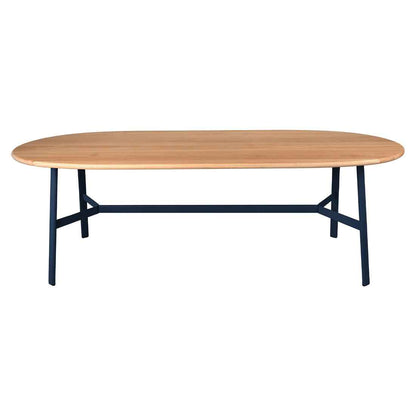 TABLE CHÊNE OVALE SO'O 220 X 95 CM FERMOB Bleu abysse