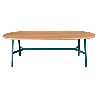TABLE CHÊNE OVALE SO'O 220 X 95 CM FERMOB Bleu acapulco