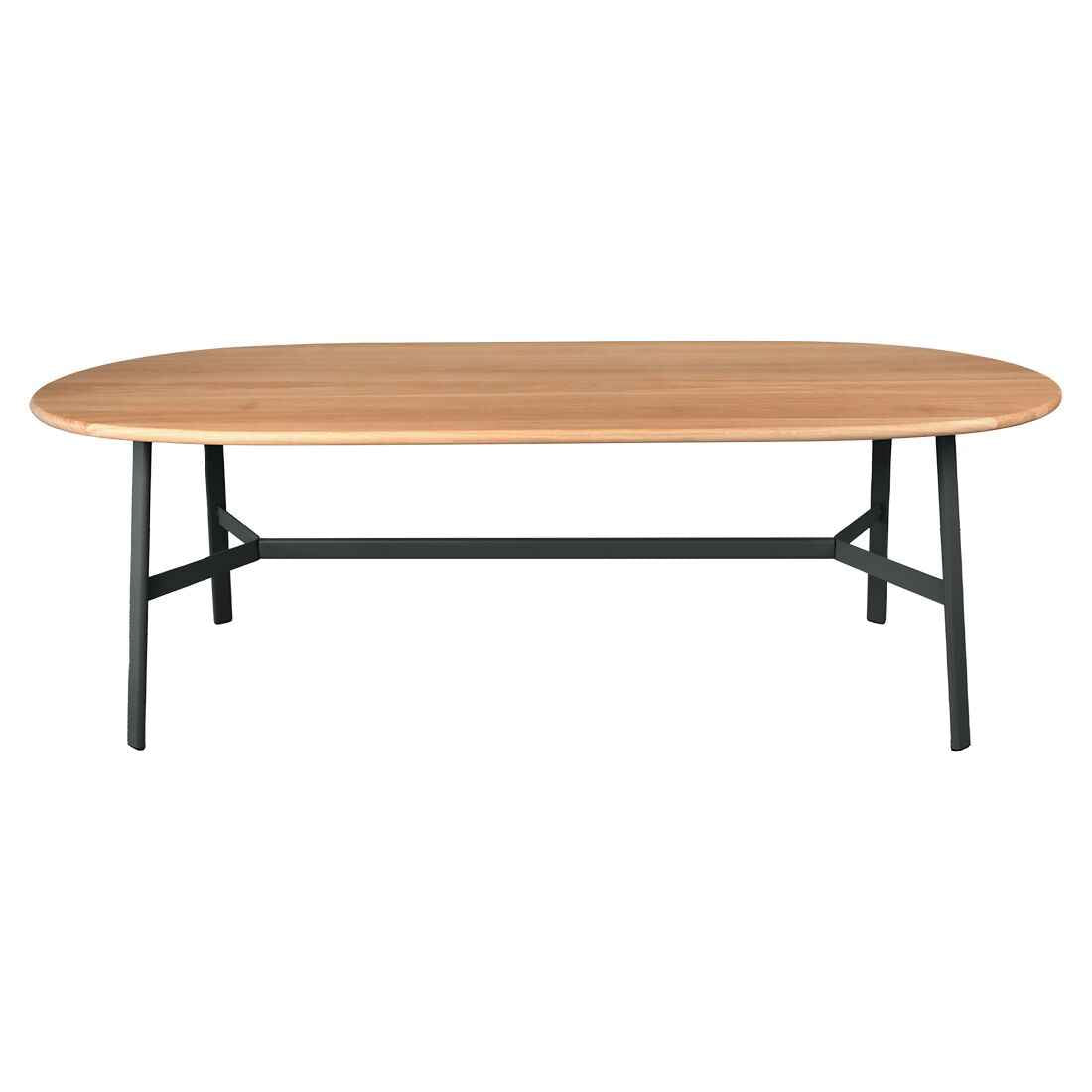 TABLE CHÊNE OVALE SO'O 220 X 95 CM FERMOB Carbone