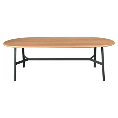 TABLE CHÊNE OVALE SO'O 220 X 95 CM FERMOB Carbone