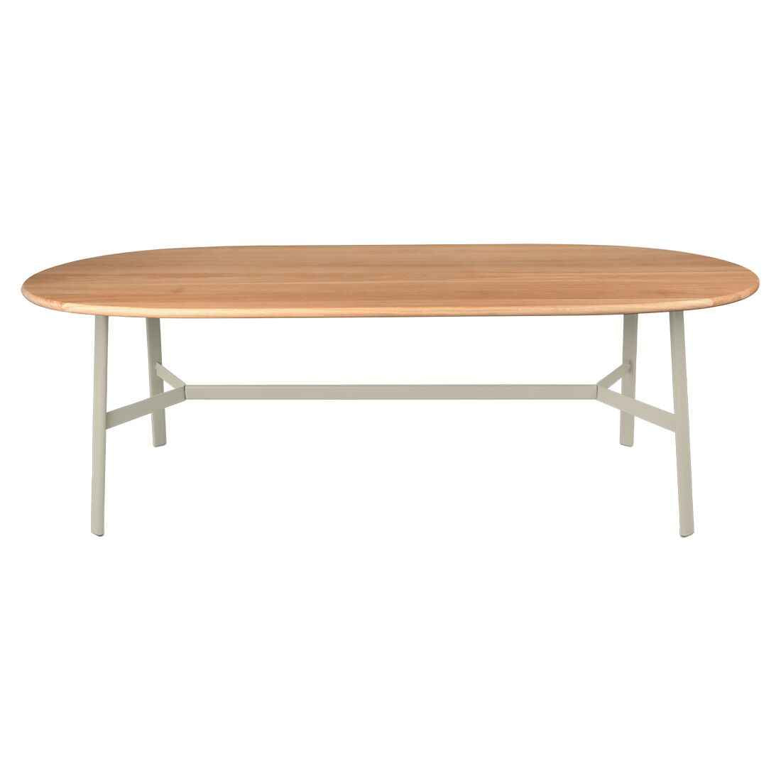 TABLE CHÊNE OVALE SO'O 220 X 95 CM FERMOB Gris argile