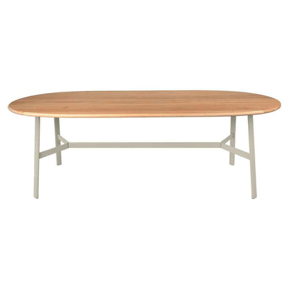 TABLE CHÊNE OVALE SO'O 220 X 95 CM FERMOB Gris argile