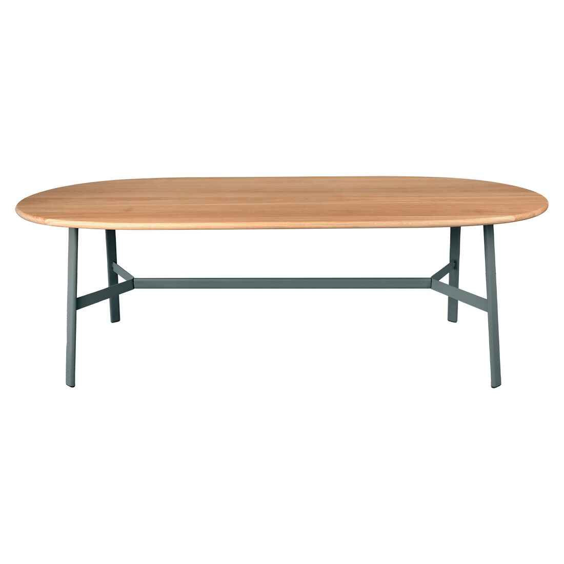 TABLE CHÊNE OVALE SO'O 220 X 95 CM FERMOB Gris orage