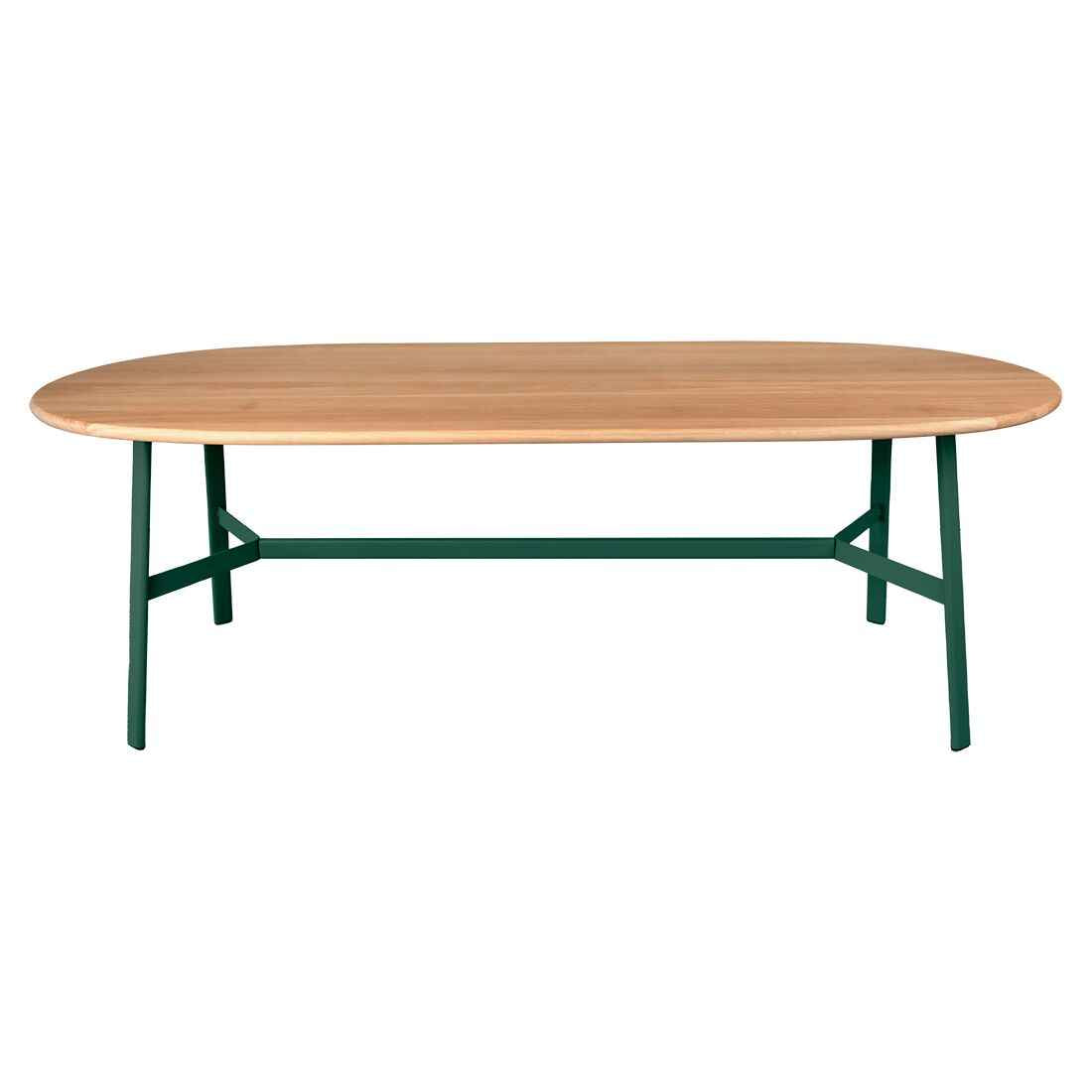 TABLE CHÊNE OVALE SO'O 220 X 95 CM FERMOB Vert cèdre