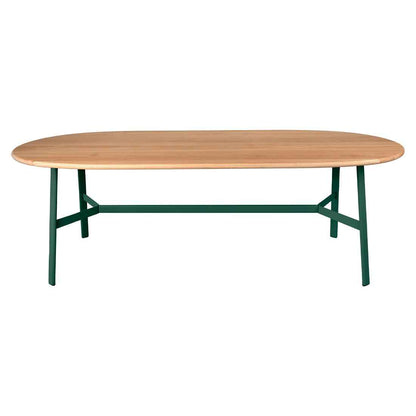 TABLE CHÊNE OVALE SO'O 220 X 95 CM FERMOB Vert cèdre