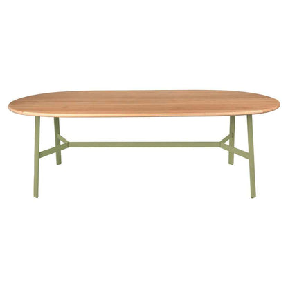 TABLE CHÊNE OVALE SO'O 220 X 95 CM FERMOB Vert tilleul