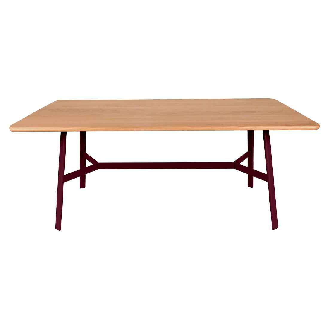 TABLE CHÊNE SO'O 180 x 90 CM FERMOB Cerise noire