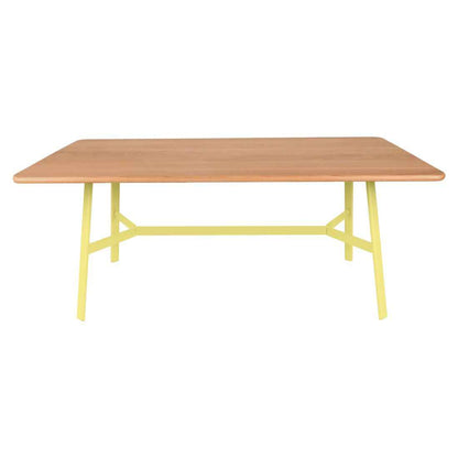 TABLE CHÊNE SO'O 180 x 90 CM FERMOB Citron givré