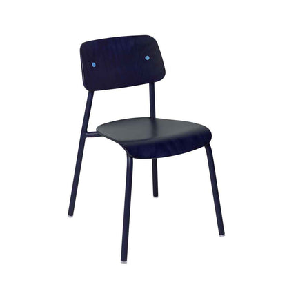 CHAISE BOIS TEINTÉ STUDIE FERMOB Bleu abysse