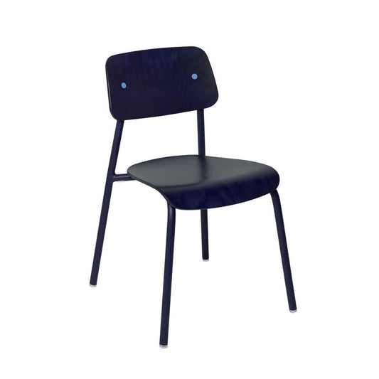 CHAISE BOIS TEINTÉ STUDIE FERMOB Bleu abysse