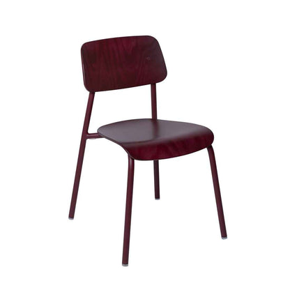 CHAISE BOIS TEINTÉ STUDIE FERMOB Cerise noire