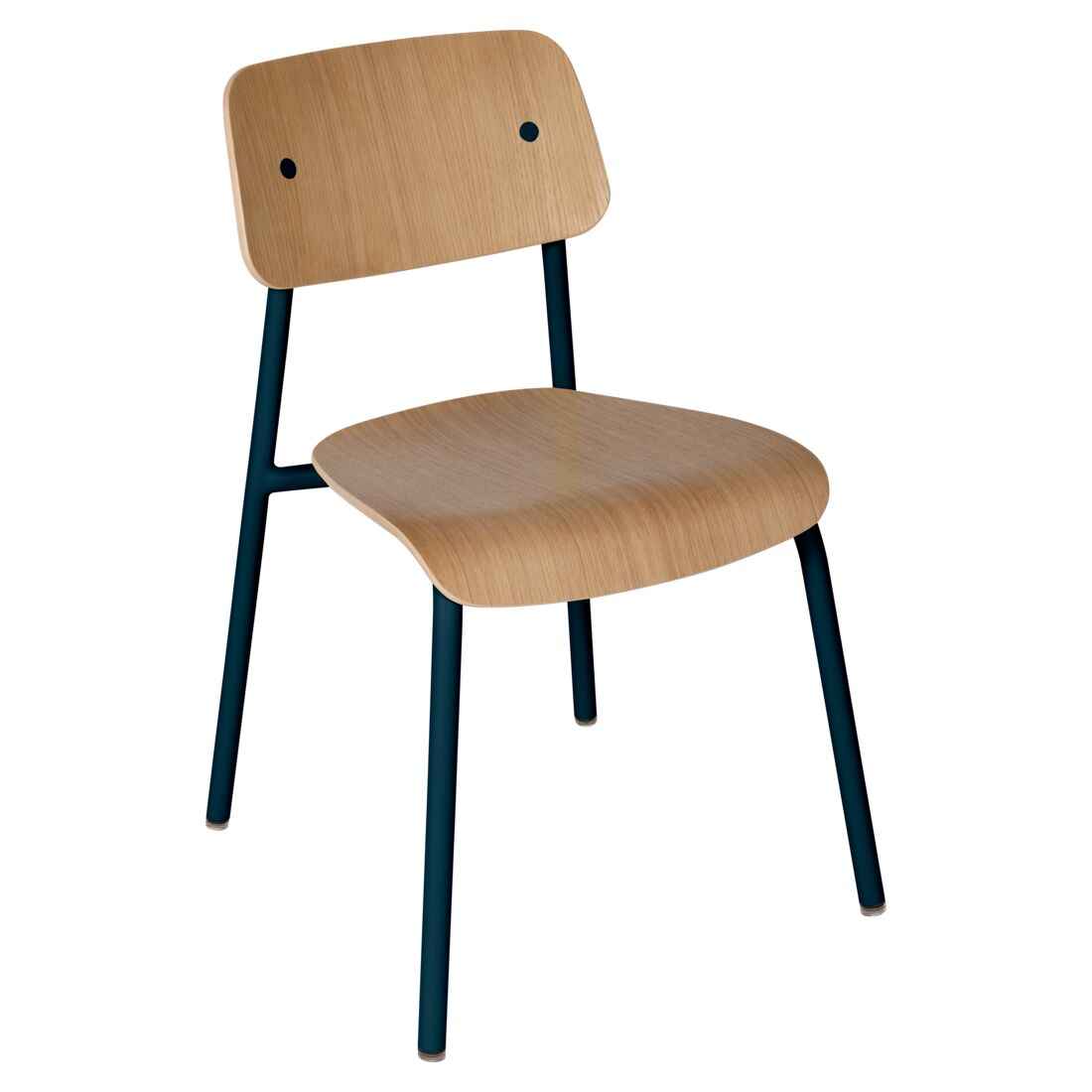 CHAISE CHÊNE STUDIE FERMOB Bleu abysse