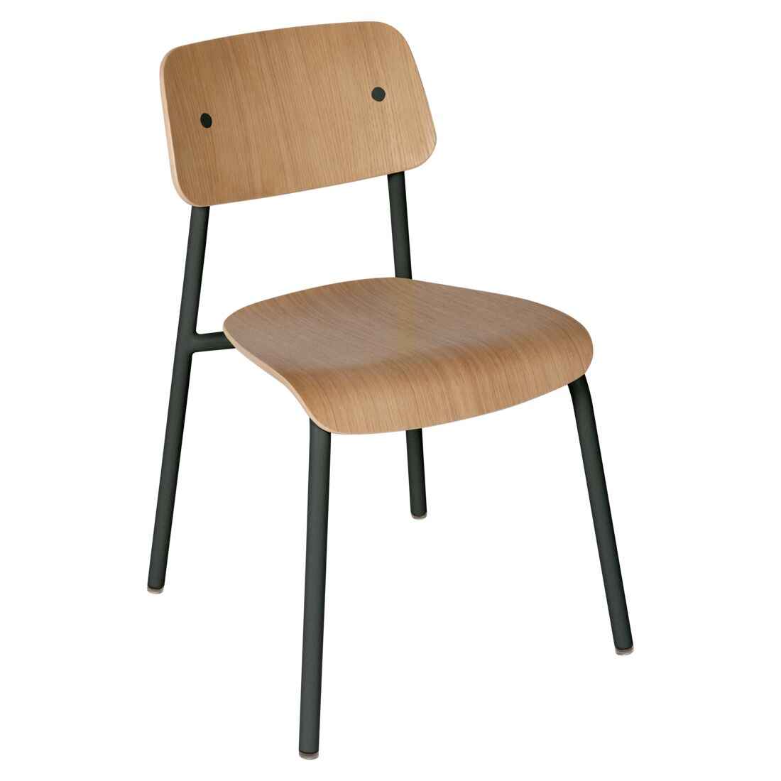 CHAISE CHÊNE STUDIE FERMOB Carbone