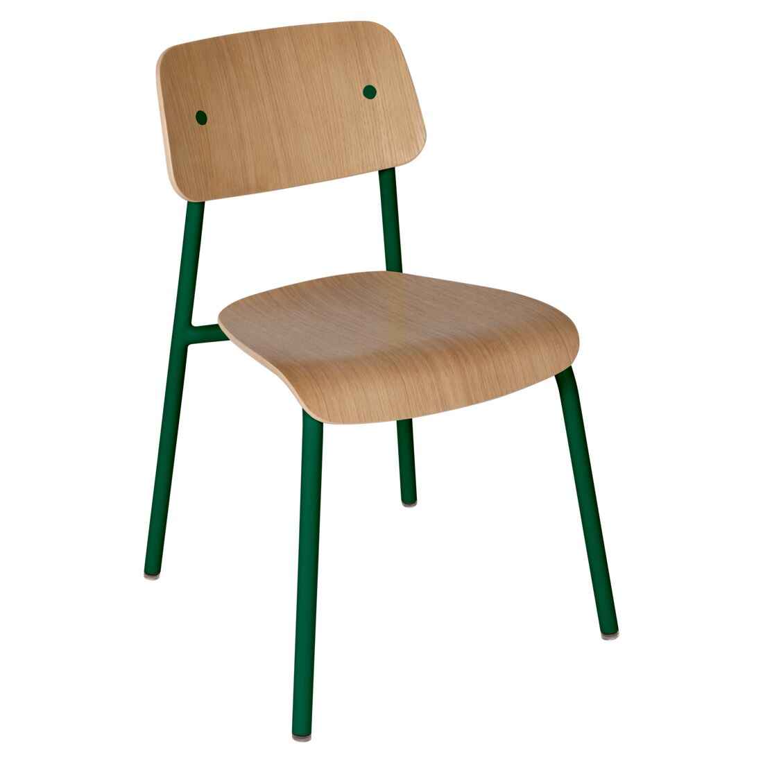 CHAISE CHÊNE STUDIE FERMOB Vert cèdre