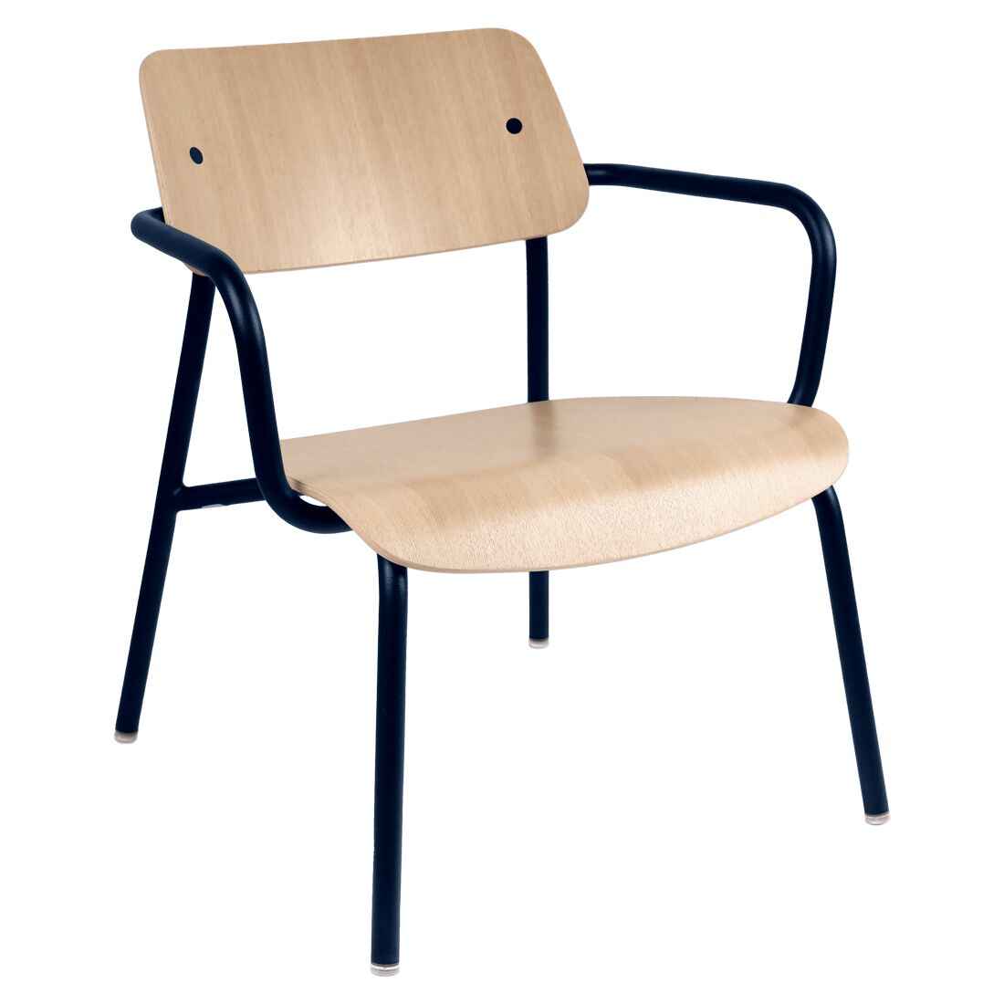 FAUTEUIL LOUNGE CHÊNE STUDIE FERMOB Bleu abysse