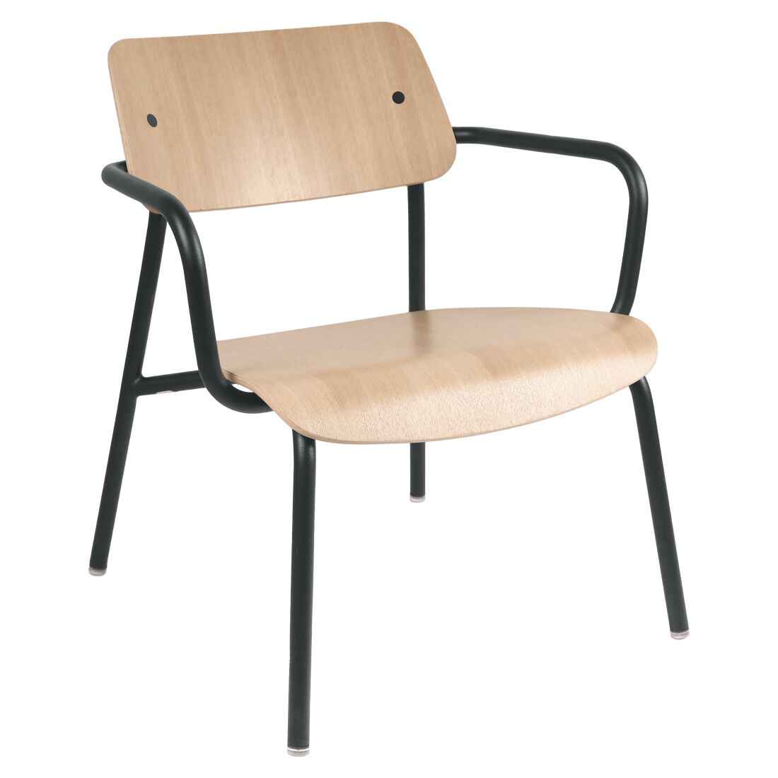 FAUTEUIL LOUNGE CHÊNE STUDIE FERMOB Carbone