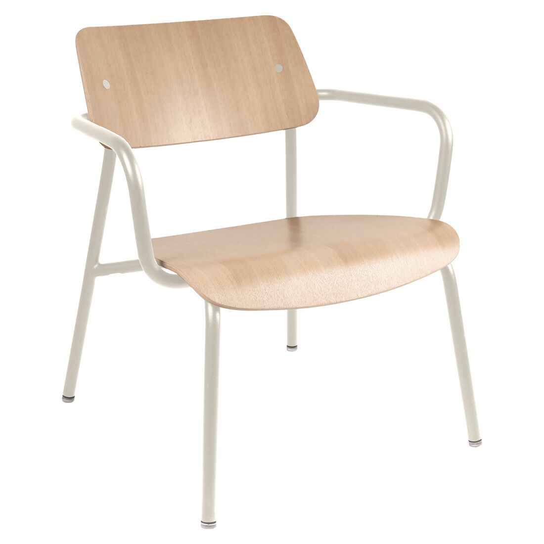 FAUTEUIL LOUNGE CHÊNE STUDIE FERMOB Gris argile