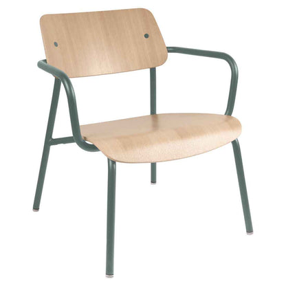 FAUTEUIL LOUNGE CHÊNE STUDIE FERMOB Gris orage