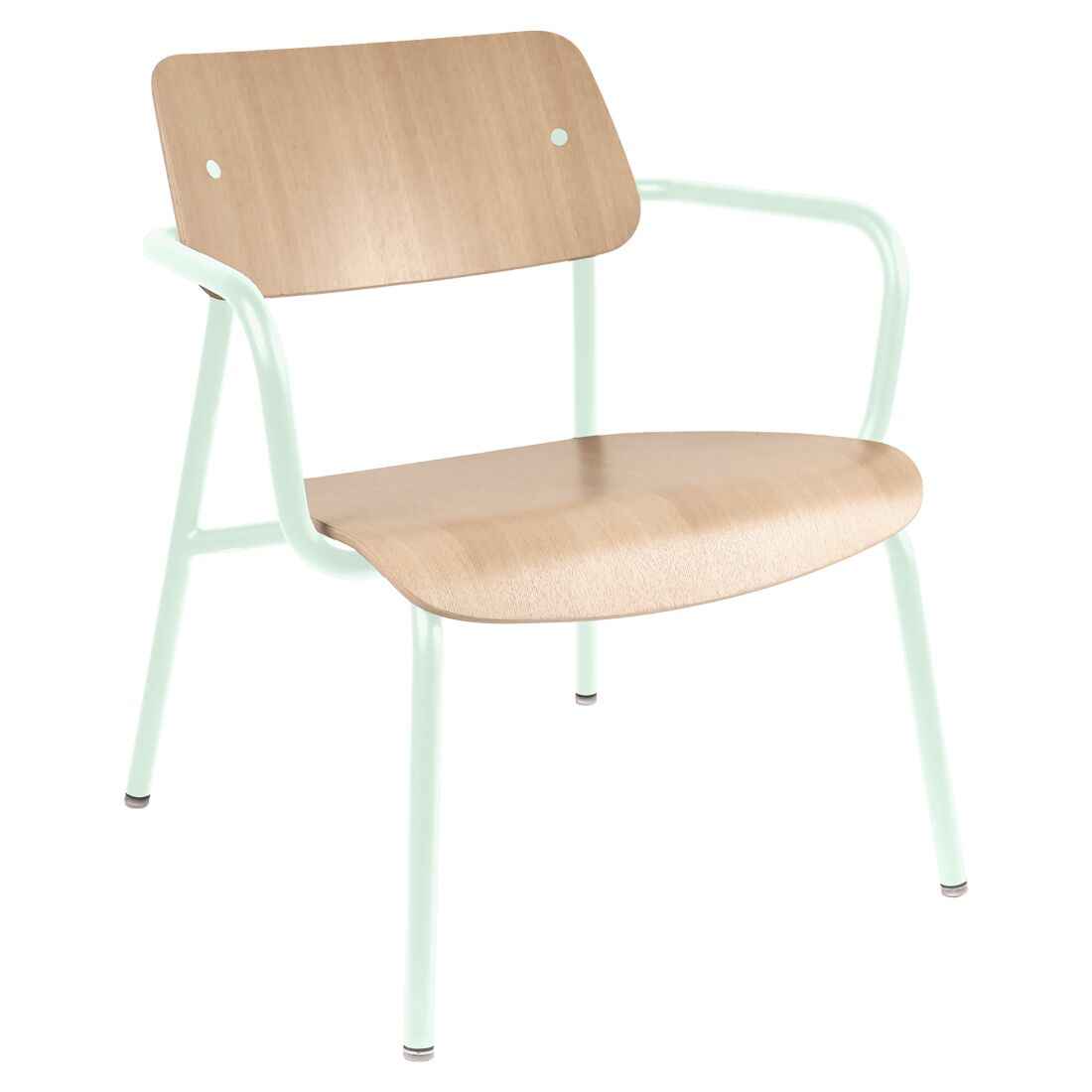 FAUTEUIL LOUNGE CHÊNE STUDIE FERMOB Menthe glaciale