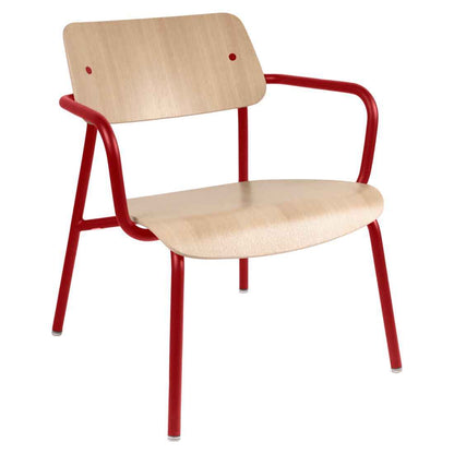 FAUTEUIL LOUNGE CHÊNE STUDIE FERMOB Piment