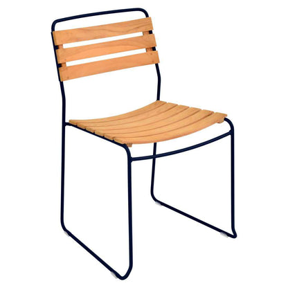 CHAISE TECK SURPRISING FERMOB Bleu abysse