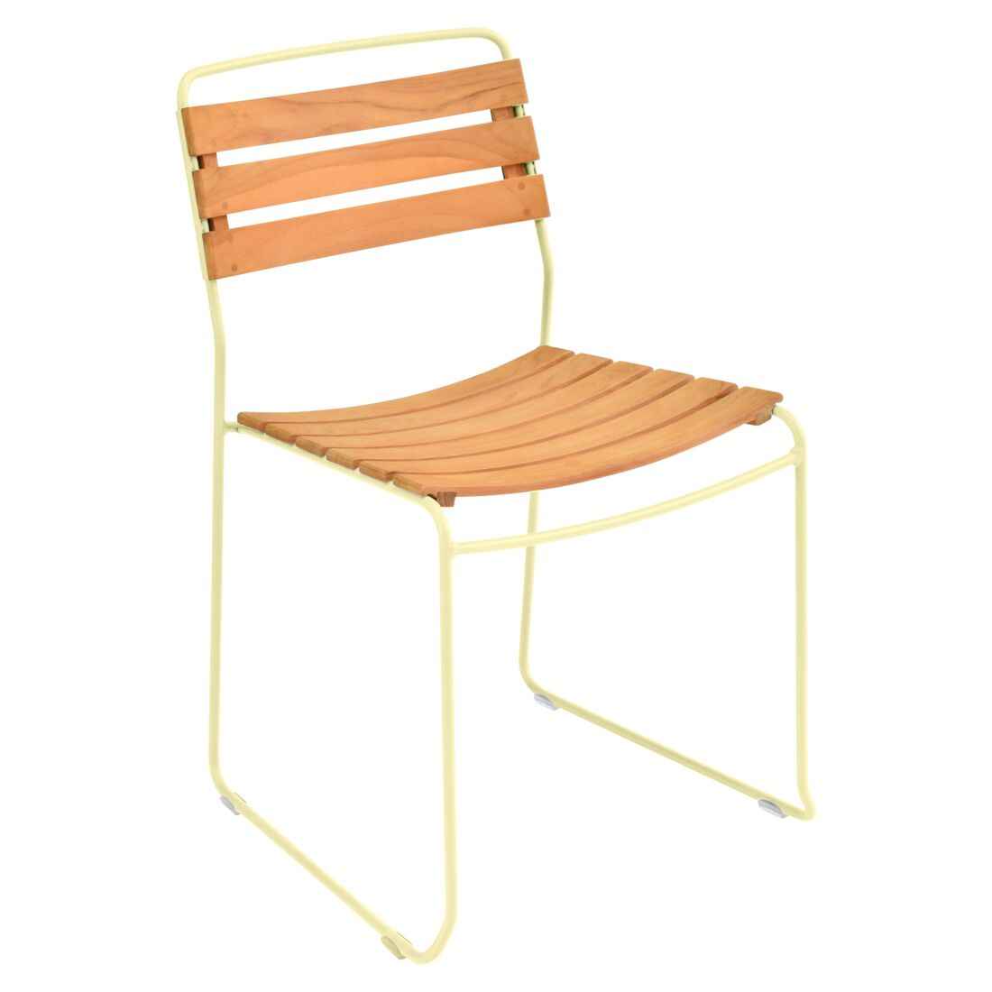 CHAISE TECK SURPRISING FERMOB Citron givré