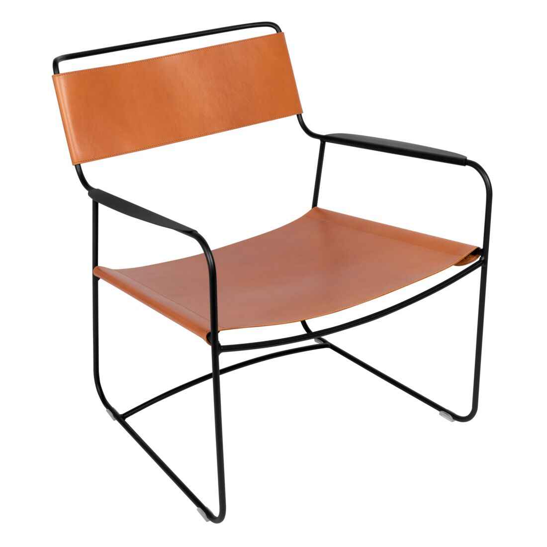 FAUTEUIL BAS CUIR SURPRISING FERMOB Réglisse