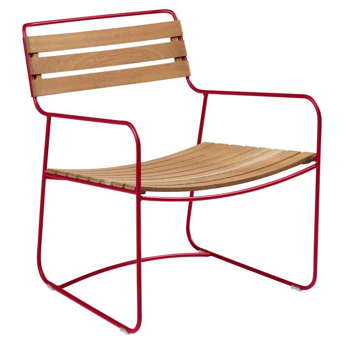 FAUTEUIL BAS TECK SURPRISING FERMOB Piment