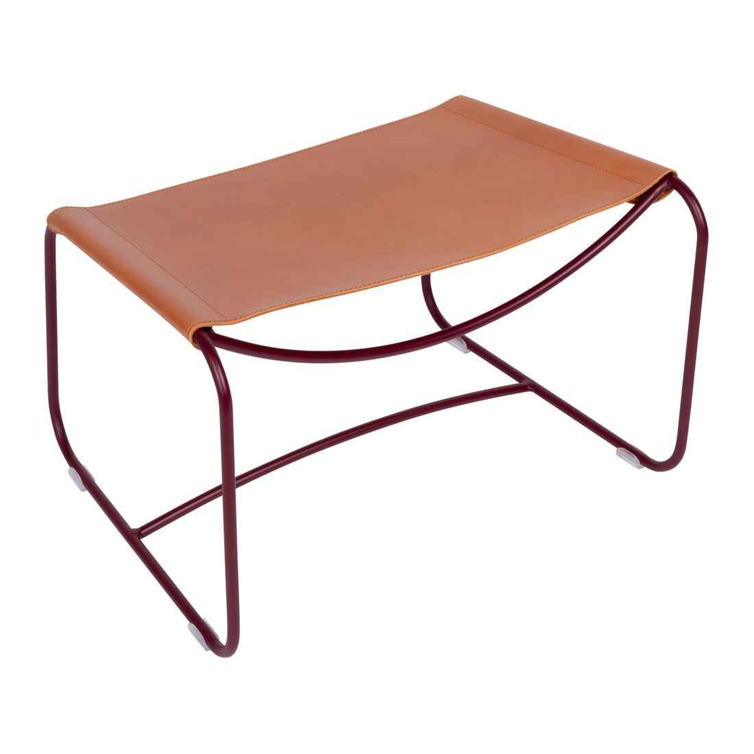 REPOSE-PIEDS CUIR SURPRISING FERMOB Cerise noire