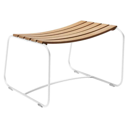 REPOSE-PIEDS TECK SURPRISING FERMOB Blanc coton