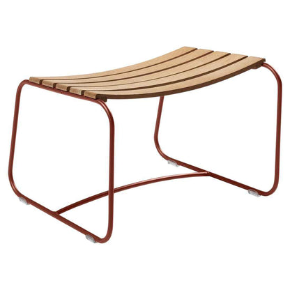 REPOSE-PIEDS TECK SURPRISING FERMOB Ocre rouge