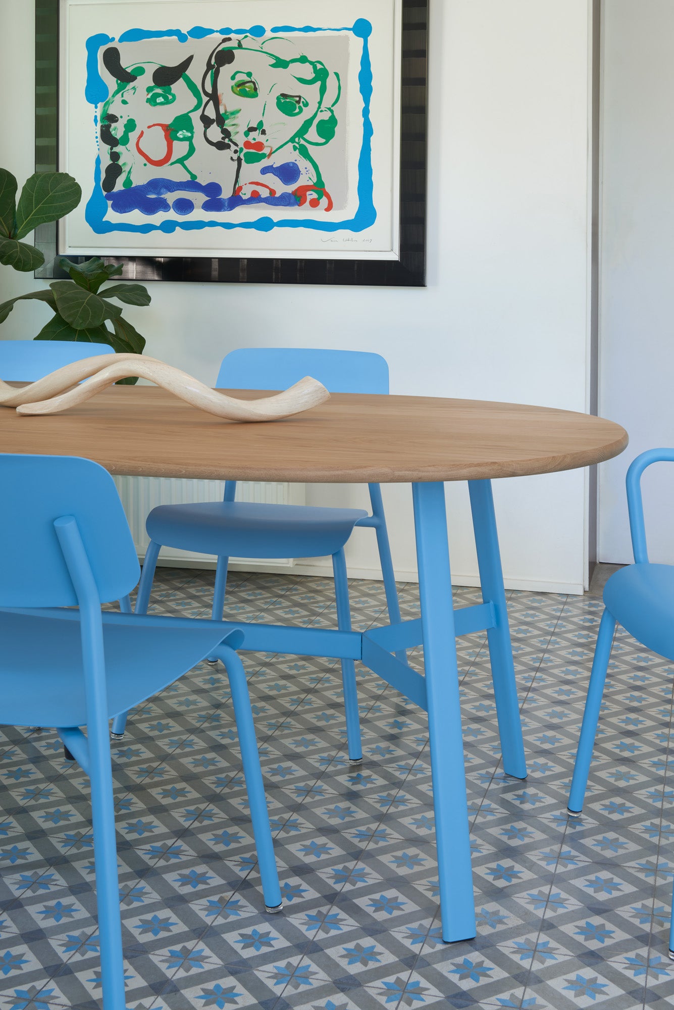 TABLE CHÊNE OVALE SO'O 220 X 95 CM FERMOB