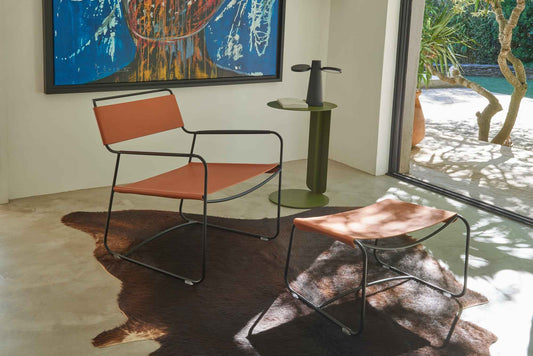 FAUTEUIL BAS CUIR SURPRISING FERMOB