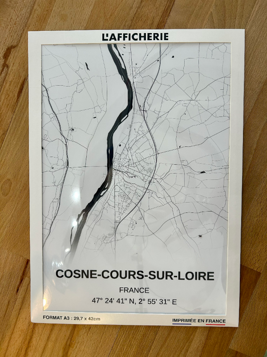 AFFICHE A3 PLAN DE COSNE COURS SUR LOIRE AFFICHE L AFFICHERIE